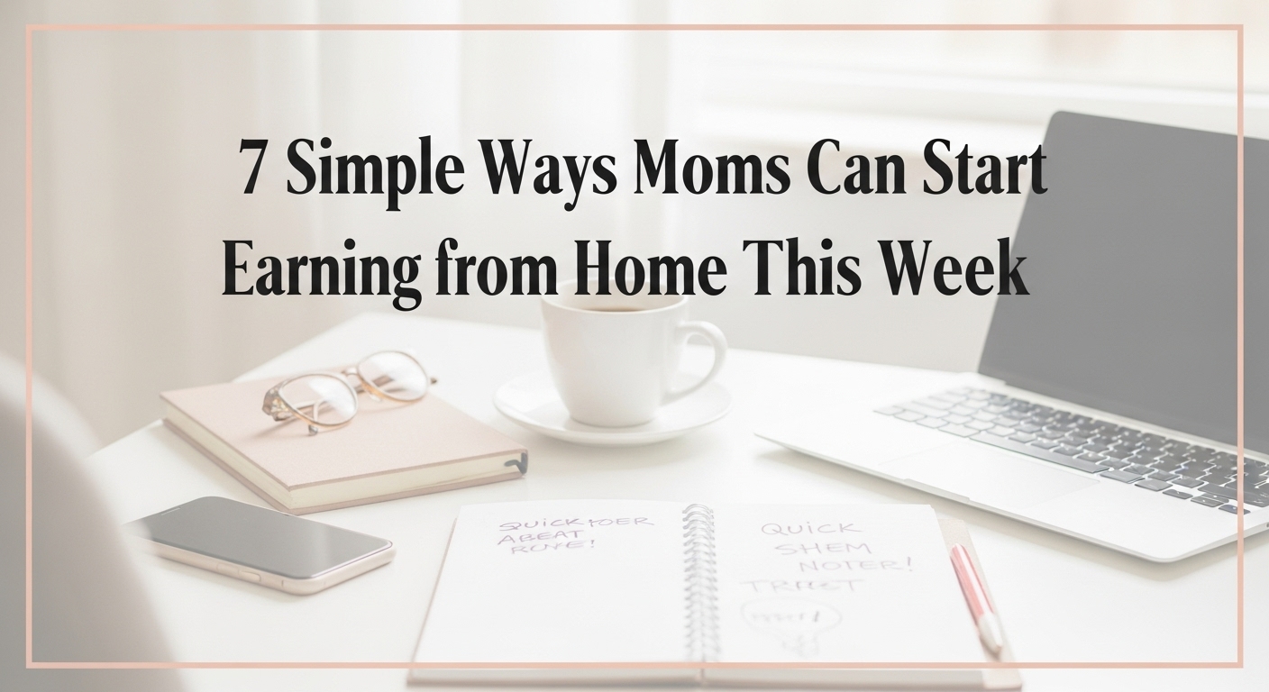 7 Simple Ways Moms Can Start Earning from Home This Week