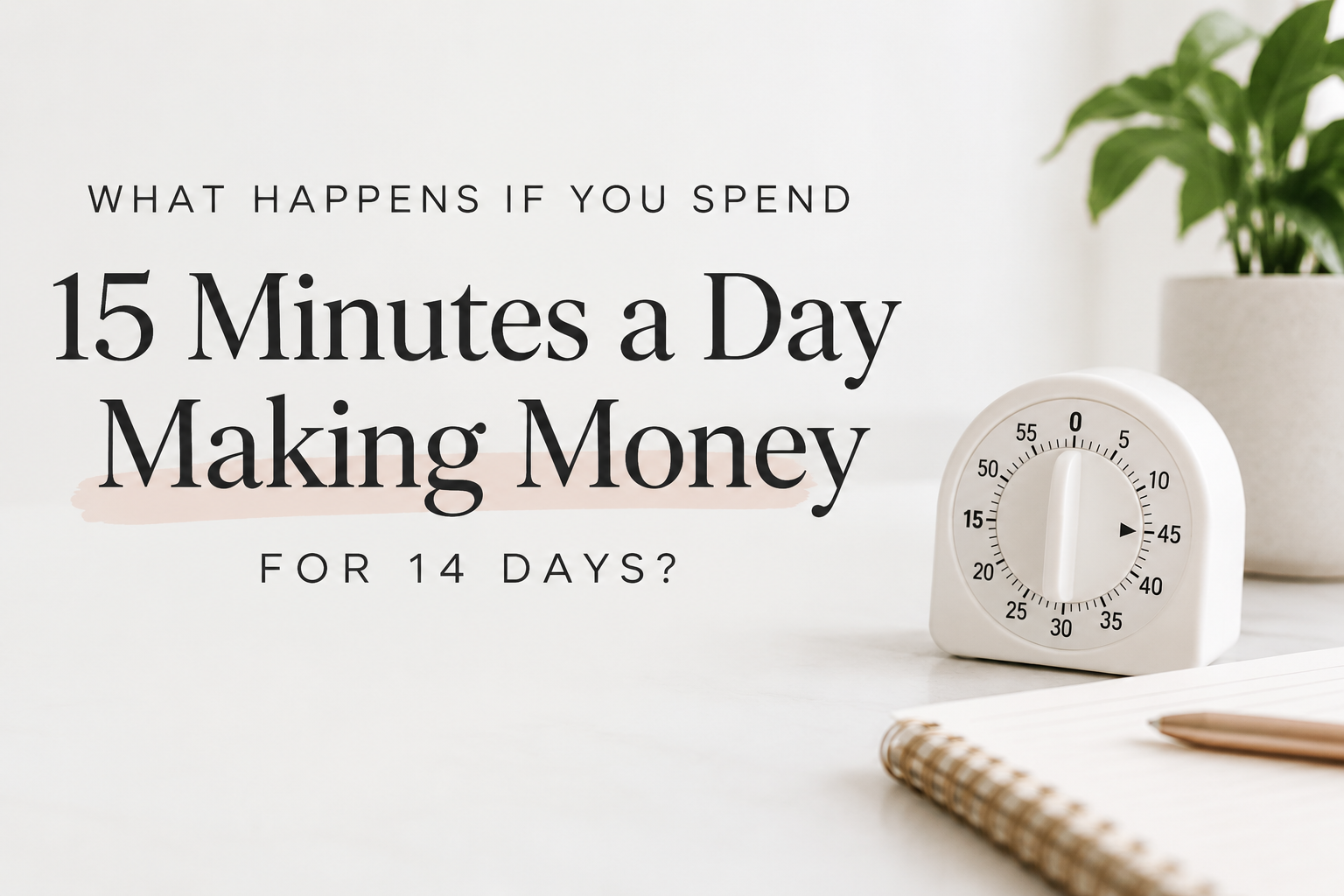 What Happens If You Spend 15 Minutes a Day Making Money for 14 Days?